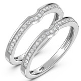 Photo of Dino 1/4 ct tw. Lab Grown Diamond Same Sex Ladies Band Set 14K White Gold [WL2438W]