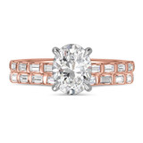 Photo of Luka 2 1/2 ct tw. Lab Grown Diamond Oval Solitaire Bridal Set 10K Rose Gold [BR2434R-I195]