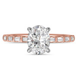 Photo of Luka 3 ct tw. Lab Grown Diamond Oval Solitaire Trio Set 14K Rose Gold [BT2434RE-I195]