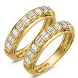 Photo of Luka 3/4 ct tw. Lab Grown Diamond Same Sex Mens Band Set 10K Yellow Gold [WM2434Y]