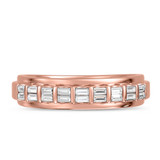 Photo of Luka 3/4 ct tw. Lab Grown Diamond Same Sex Mens Band Set 14K Rose Gold [BT2434RM]
