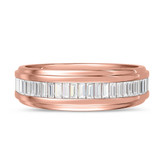 Photo of Tullio 7/8 ct tw. Lab Grown Diamond Wedding Band Set 14K Rose Gold [BT2439RM]