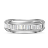 Photo of Tullio 7/8 ct tw. Lab Grown Diamond Same Sex Mens Band Set 10K White Gold [BT2439WM]