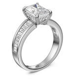 Photo of Tullio 3 1/2 ct tw. Lab Grown Diamond Radiant Solitaire Trio Set 10K White Gold [BT2439WE-Z195]
