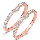 Photo of Nico 3/8 ct tw. Lab Grown Diamond Same Sex Ladies Band Set 10K Rose Gold [WL2435R]