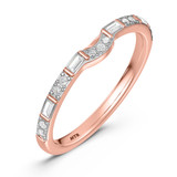 Photo of Nico 3/8 ct tw. Lab Grown Diamond Same Sex Ladies Band Set 14K Rose Gold [BT2435RL]