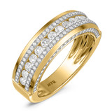 Photo of Dulce 2 2/3 ct tw. Lab Grown Diamond Same Sex Mens Band Set 10K Yellow Gold [BT2441YM]