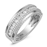 Photo of Dulce 6 3/4 ct tw. Lab Grown Diamond Radiant Solitaire Trio Set 14K White Gold [BT2441WM]