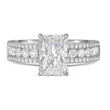 Photo of Dulce 5 1/2 ct tw. Lab Grown Diamond Radiant Solitaire Bridal Set 14K White Gold [BT2441WE-Z295]