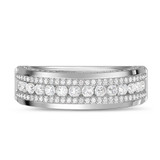 Photo of Dulce 2 1/2 ct tw. Lab Grown Diamond Wedding Band Set 14K White Gold [BT2441WM]