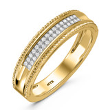 Photo of Zuri 1/4 ct tw. Lab Grown Diamond Wedding Band Set 10K Yellow Gold [BT2463YM]