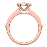 Photo of Corban 2/3 ct tw. Lab Grown Diamond Round Cluster Engagement Ring 14K Rose Gold [BT2462RE-C031]