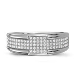 Photo of Affy 7/8 ct tw. Lab Grown Diamond Wedding Band Set 14K White Gold [BT2465WL]