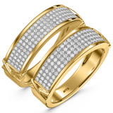Photo of Affinity 3/4 ct tw. Lab Grown Diamond Wedding Band Set 10K Yellow Gold [WB2466Y]