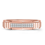 Photo of Kalila 1/4 ct tw. Lab Grown Diamond Wedding Band Set 10K Rose Gold [BT2455RL]