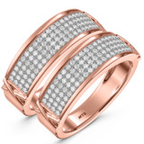 Photo of Affinity 3/4 ct tw. Lab Grown Diamond Same Sex Ladies Band Set 14K Rose Gold [WL2466R]