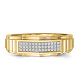 Photo of Kalila 1/4 ct tw. Lab Grown Diamond Wedding Band Set 14K Yellow Gold [BT2455YM]