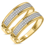 Photo of Gracie 1/5 ct tw. Lab Grown Diamond Same Sex Ladies Band Set 14K Yellow Gold [WL2453Y]