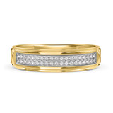 Photo of Gracie 1/5 ct tw. Lab Grown Diamond Same Sex Ladies Band Set 14K Yellow Gold [BT2453YL]