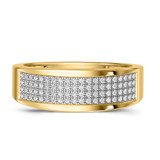 Photo of Valentina 2/3 ct tw. Lab Grown Diamond Wedding Band Set 10K Yellow Gold [BT2457YL]