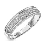 Photo of Gracie 1/10 ct tw. Lab Grown Diamond Ladies Band 10K White Gold [BT2453WL]