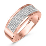 Photo of Valentina 3/8 ct tw. Lab Grown Diamonds Mens Band 10K Rose Gold [BT2457RM]