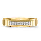 Photo of Kalila 1/5 ct tw. Lab Grown Diamond Same Sex Ladies Band Set 10K Yellow Gold [BT2455YL]