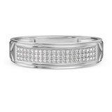 Photo of Gracie 1/3 ct tw. Lab Grown Diamond Same Sex Mens Band Set 14K White Gold [BT2453WM]