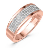 Photo of Valentina 1/2 ct tw. Lab Grown Diamond Same Sex Ladies Band Set 14K Rose Gold [BT2457RL]
