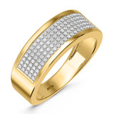 Photo of Valentina 3/8 ct tw. Lab Grown Diamonds Mens Band 10K Yellow Gold [BT2457YM]