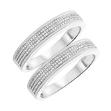 Photo of Casey 1/3 ct tw. Lab Grown Diamond Same Sex Mens Band Set 14K White Gold [WM2468W]