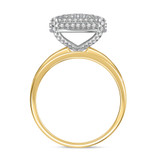 Photo of Jia 3/4 ct tw. Lab Grown Diamond Cushion Cluster Engagement Ring 10K Yellow Gold [BT2461YE-C029]