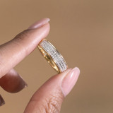 Photo of Jia 1/5 ct tw. Lab Grown Diamond Ladies Band 10K Yellow Gold [BT2461YL]