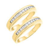Photo of Sinead 1/2 ct tw. Lab Grown Diamond Same Sex Mens Band Set 10K Yellow Gold [WM2469Y]
