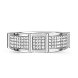 Photo of Corban 7/8 ct tw. Lab Grown Diamond Wedding Band Set 10K White Gold [BT2462WL]