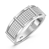 Photo of Corban 7/8 ct tw. Lab Grown Diamond Wedding Band Set 14K White Gold [BT2462WM]