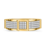 Photo of Corban 7/8 ct tw. Lab Grown Diamond Wedding Band Set 10K Yellow Gold [BT2462YL]