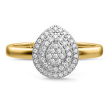 Photo of Ignaz 1/5 ct tw. Lab Grown Diamond Pear Cluster Engagement Ring 10K Yellow Gold [BT2474YE-C000]