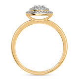 Photo of Ignaz 1/5 ct tw. Lab Grown Diamond Pear Cluster Engagement Ring 10K Yellow Gold [BT2474YE-C000]
