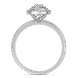 Photo of Hansel 1/7 ct tw. Lab Grown Diamond Round Cluster Engagement Ring 10K White Gold [BT2479WE-C000]