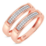 Photo of Omella 1/6 ct tw. Lab Grown Diamond Same Sex Ladies Band Set 14K Rose [WL2485R]