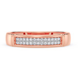 Photo of Omella 1/6 ct tw. Lab Grown Diamond Same Sex Ladies Band Set 14K Rose [BT2485RL]