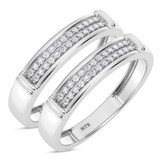 Photo of Omella 1/6 ct tw. Lab Grown Diamond Same Sex Ladies Band Set 10K White [WL2485W]