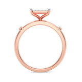 Photo of Omella 1/10 ct tw. Lab Grown Diamond Princess Cluster Engagement Ring 10K Rose Gold [BT2485RE-C000]