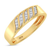 Photo of Isidor 1/4 ct tw. Lab Grown Diamond Cushion Cluster Trio Set 14K Yellow [BT2482YM]