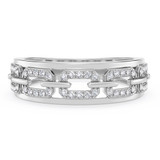 Photo of Hartwin 1/2 ct tw. Lab Grown Diamond Wedding Band Set 10K White [BT2483WM]