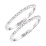 Photo of Otto 1/4 ct tw. Lab Grown Diamond Same Sex Ladies Band Set 14K White [WL2490W]