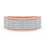 Photo of Berthold 3/4 ct tw. Lab Grown Diamond Wedding Band Set 10K Rose [BT2484RM]