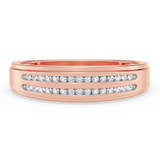 Photo of Ortwin 1/4 ct tw. Lab Grown Diamond Same Sex Mens Band Set 10K Rose [BT2481RM]