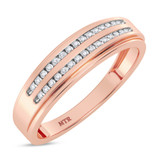 Photo of Ortwin 1/4 ct tw. Lab Grown Diamond Same Sex Mens Band Set 10K Rose [BT2481RM]